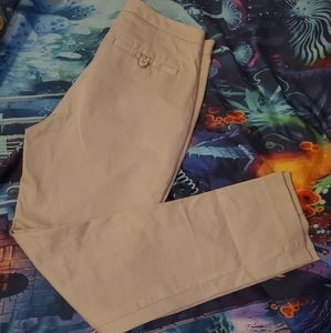 New York & Company Size 2 Regular Beige High Rise Slim Leg Ankle Pant